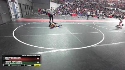 72 lbs Quarterfinal - Henry Reynolds, Lancaster Wrestling Club vs Drew Erickson, Cadott