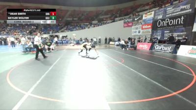 2A/1A Boys 120 Cons. Round 2 - Dean Smith, Siletz Valley Boys vs Skyler Wolter, Gilchrist Boys