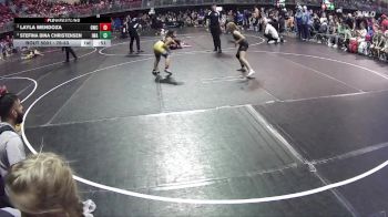 76-83 lbs Round 1 - Stefina Bina Christensen, IronHawk Wrestling Academy vs Layla Mendoza, Gering Wrestling Club