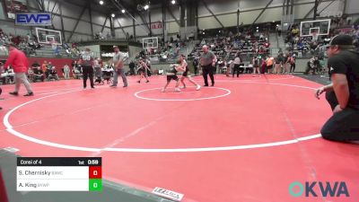 100 lbs Consi Of 4 - Slater Chernisky, Broken Arrow Wrestling Club vs Adalyn King, Beggs Youth Wrestling Program