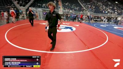 136 lbs 3rd Place Match - Aiden Cook, Green River Grapplers Wrestling vs Chase Braband, Camel Kids Wrestling