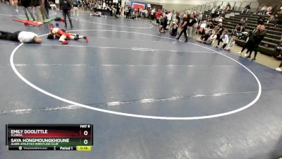 100 lbs 7th Place Match - Emily Doolittle, Florida vs Saya Hongmoungkhoune, Alber Athletics Wrestling Club