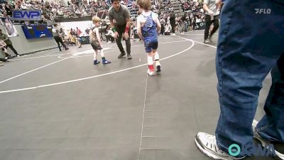 43 lbs Round Of 16 - Silas Boyd, Harrah Little League Wrestling vs Lincoln Crow, Berryhill Wrestling Club