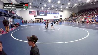 100 lbs Champ. Round 1 - Jaise Gallegos, Douglas Middle School vs Brecken Rohrer, CY Middle School