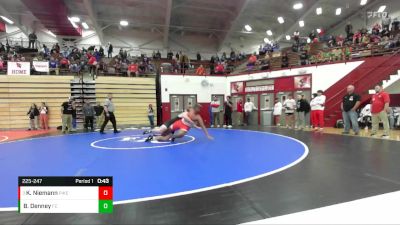 225-247 lbs Round 1 - Karon Niemann, Pike vs Brant Denney, Franklin Central