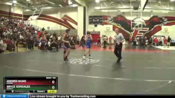 113 lbs Champ. Round 2 - Andres Nuno, Pacific vs Bryce Gonzales, Norco