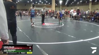 150 lbs Round 5 (6 Team) - Lewis Miller, East Alabama Wrestling Team vs Luis Melendez, Techfall Black