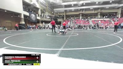 55 lbs Cons. Semi - Noah Fresquez, Pomona Elite vs Maverick Fernandez, Dodge City