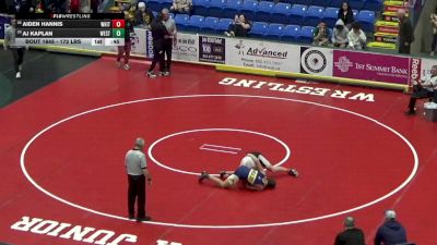 172 lbs Consi Of 8 #1 - Aiden Hannis, Whitehall vs Aj Kaplan, West Chester East