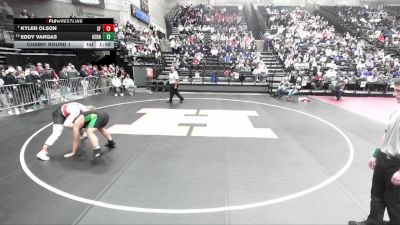 5A 215 lbs Champ. Round 1 - Kyler Olson, Spanish Fork vs Eddy Vargas, Kearns