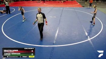 70 lbs Cons. Round 2 - Carson Herrmann, Scott West vs Braxton Weber, Red Rock Central