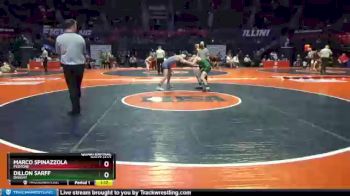 1 lbs Quarterfinal - Marco Spinazzola, Peotone vs Dillon Sarff, Dwight