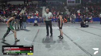 110 lbs Quarterfinal - Corbin Clearwater, Linn County Twisters vs Landon Heckroth, Smoky Valley