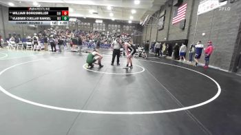 157 lbs Champ. Round 2 - Vladimir Cuellar Rangel, Reedley vs William Borgsmiller, San Luis Obispo