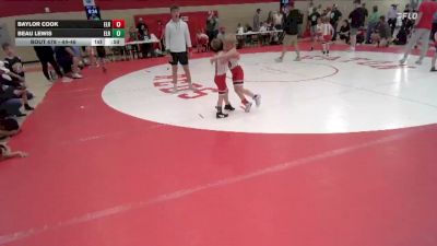 44-46 lbs Round 4 - Baylor Cook, Eaton Lil Reds vs Beau Lewis, Eaton Lil Reds