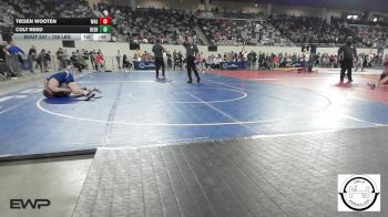 128 lbs Consi Of 32 #1 - Tiesen Wooten, Wagoner vs Colt Reed, Deer Creek Wrestling
