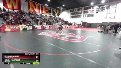 106 lbs Semifinal - Elijah Ramirez, Mission Viejo vs Kevin Martinez, Western