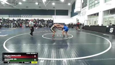 157 lbs Cons. Round 3 - Micah Cavalluzzi, El Dorado vs Shizhang Jin, Valencia