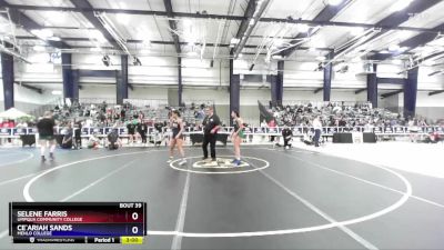 136 lbs Champ. Round 2 - SElene Farris, Umpqua Community College vs Ce`ariah Sands, Menlo College