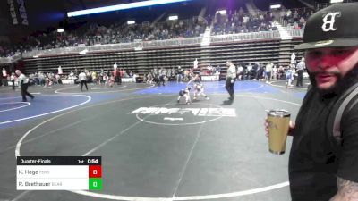 54 lbs Quarterfinal - KoBurn Hoge, Fergus Wrestling Club vs Rowyn Brethauer, Bear Cave