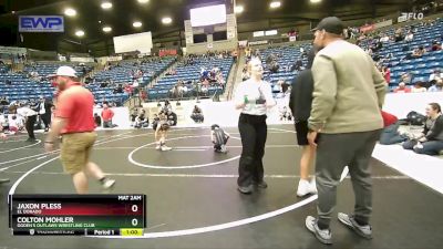 58 lbs Cons. Round 2 - Colton Mohler, Ogden`s Outlaws Wrestling Club vs Jaxon Pless, El Dorado