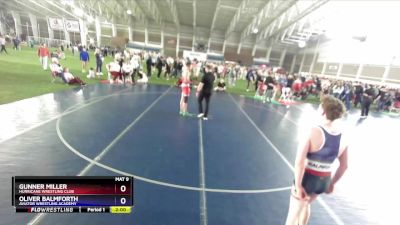 150 lbs Cons. Semi - Gunner Miller, Hurricane Wrestling Club vs Oliver Balmforth, Aviator Wrestling Academy