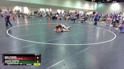 182 lbs Round 5 (6 Team) - Eason Martin, Storm Wrestling vs Eric Power, New England Gold - AS