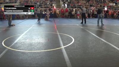 45 lbs 5th Place Match - Lylah Koehl, Liberty Union vs Harper Richardson, Claymont