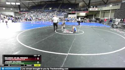 67 lbs Champ. Round 1 - Ricardo Jr Gil Mendez, Toppenish USA Wrestling Club vs Jaeger Salcedo, Punisher Wrestling Company