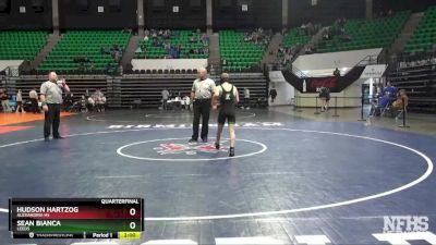 106 lbs Quarterfinal - Sean Bianca, Leeds vs Hudson Hartzog, Alexandria HS