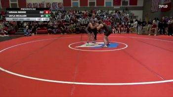 190 lbs Quarterfinal - Jayla McAllen, North Fayette Valley vs Ariana Menne, Postville