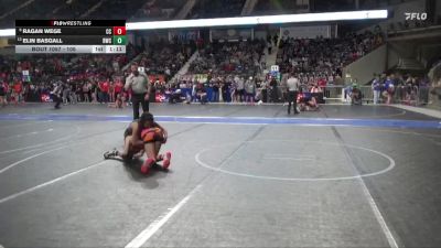 105 lbs Cons. Round 2 - Ragan Wege, Clay County vs Elin Basgall, Bobcat Wrestling Club