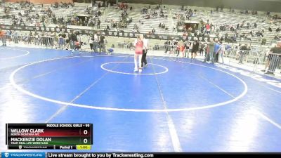 95 lbs 3rd Place Match - Mackenzie Dolan, Team Real Life Wrestling vs Willow Clark, North Montana WC