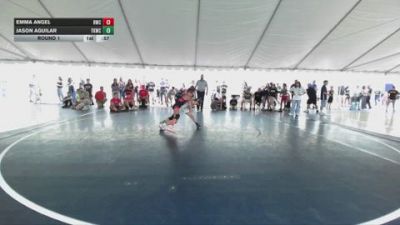 80 lbs Round 1 - Jason Aguilar, Total Kaos Wrestling Club vs Emma Angel, Reign Wrestling Club
