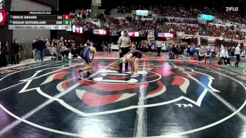 A - 144 lbs Champ. Round 1 - Rogan Sutherland, Corvallis vs Reece Graves, Sidney / Fairview