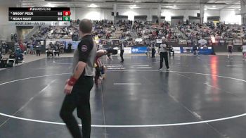 AA 120 lbs Cons. Round 2 - Noah Hart, Nolensville High School vs Brody Peck, Ravenwood High School