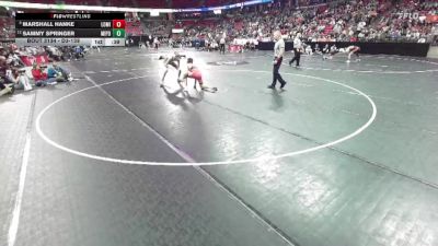 D3-138 lbs Cons. Round 1 - Sammy Springer, Mineral Point vs Marshall Hanke, Lomira