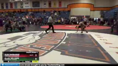 125 lbs Champ. Round 2 - Ellex Williams, Augustana College vs Alex Barbarise, Wisconsin-Whitewater