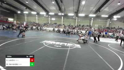 130 lbs 5th Place - Kasen Landini, Colorado Outlaws vs Marcus Hernandez, High Elevation Wrestling Club