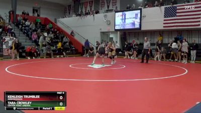 140 lbs Cons. Round 4 - Kenleigh Trumblee, Independence vs Tara Crowley, Center Point-Urbana