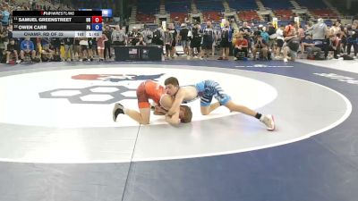 100 lbs Champ. Rd Of 32 - Samuel Greenstreet, Oregon vs Owen Carr, Pennsylvania