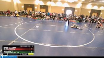 45 lbs Quarterfinal - Sage Balliett, Roy Wrestling Club vs Kai Leavitt, Champions Wrestling Club