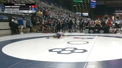 100 lbs Cons. Sub-rd Of 32 - Jeremy McKinney, Pennsylvania vs Matthew Owens, Illinois