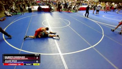 150 lbs Cons. Round 3 - Gilberto Rodriguez, Silver Creek High School Wrestling vs Julian Solis, Church Boyz Wrestling Club