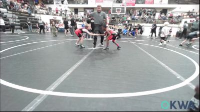 55-58 lbs Semifinal - Kaiden McLaughlin, Del City Little League Wrestling vs Jimmy Arms II, Redskins Wrestling Club