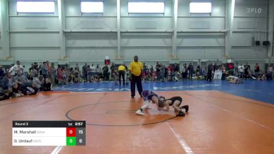 60 lbs Round 3 - Mj Marshall, Donahue Wrestling Academy vs Oliver Umlauf, Untouchables 9u