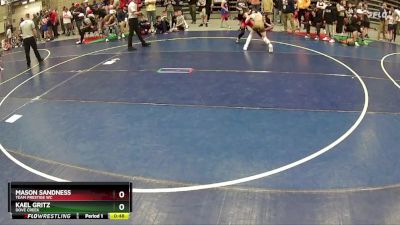 87 lbs Champ. Round 2 - Kael Gritz, Dove Creek vs Mason Sandness, Team Prestige WC