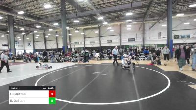 74 lbs Consi Of 4 - Landon Caro, Team Aggression vs Burl Dull, Cats Wrestling Club