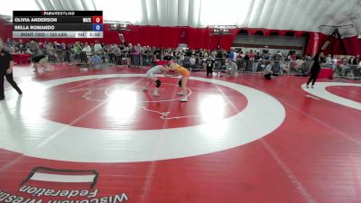 120 lbs Champ. Rd Of 32 - Olivia Anderson, Watertown vs Bella Romando