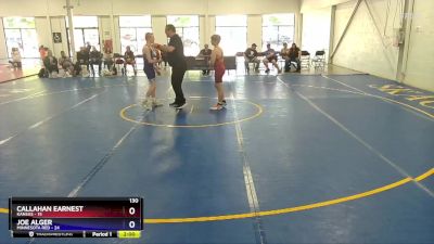 130 lbs Round 5 (6 Team) - Callahan Earnest, Kansas vs Joe Alger, Minnesota Red